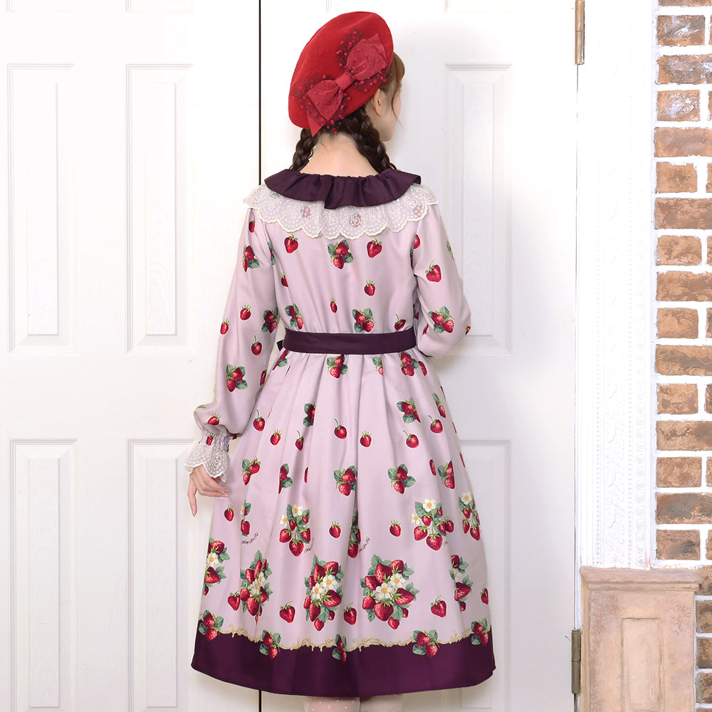 Royal Berry Front Button Dress