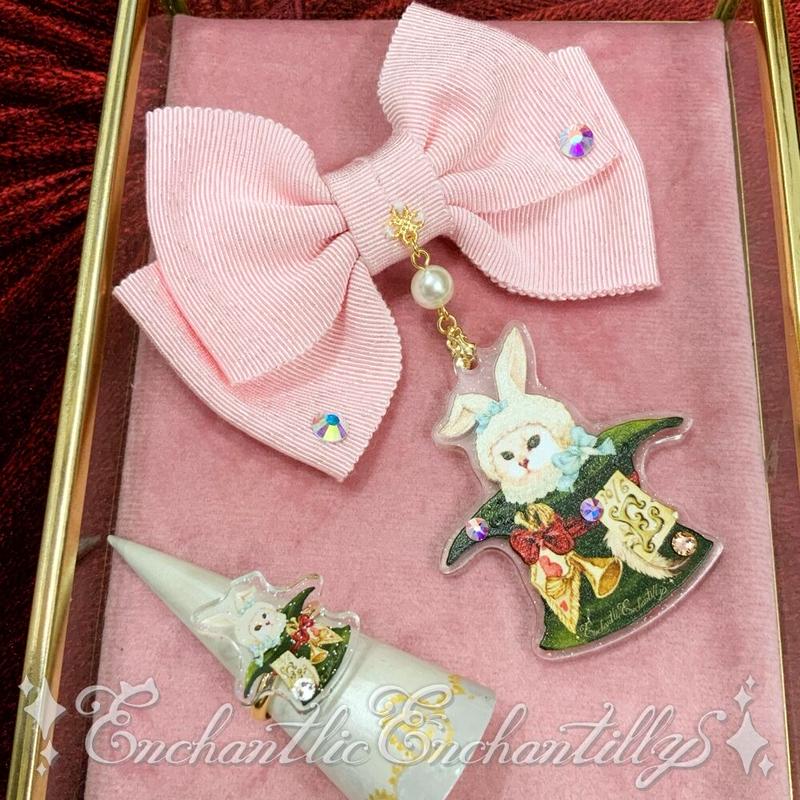 Hatter's Silk Hat Brooch & Ring Set (Mirror Country)