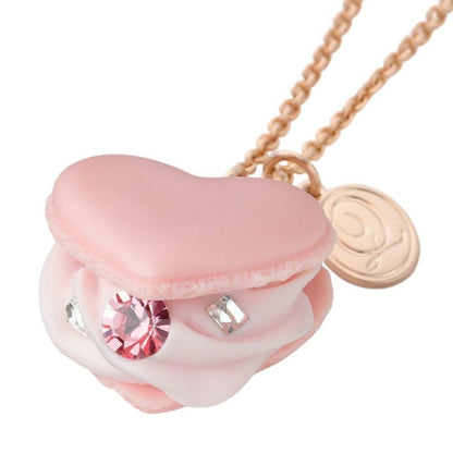 Love Heart Strawberry Milk Macaron Necklace
