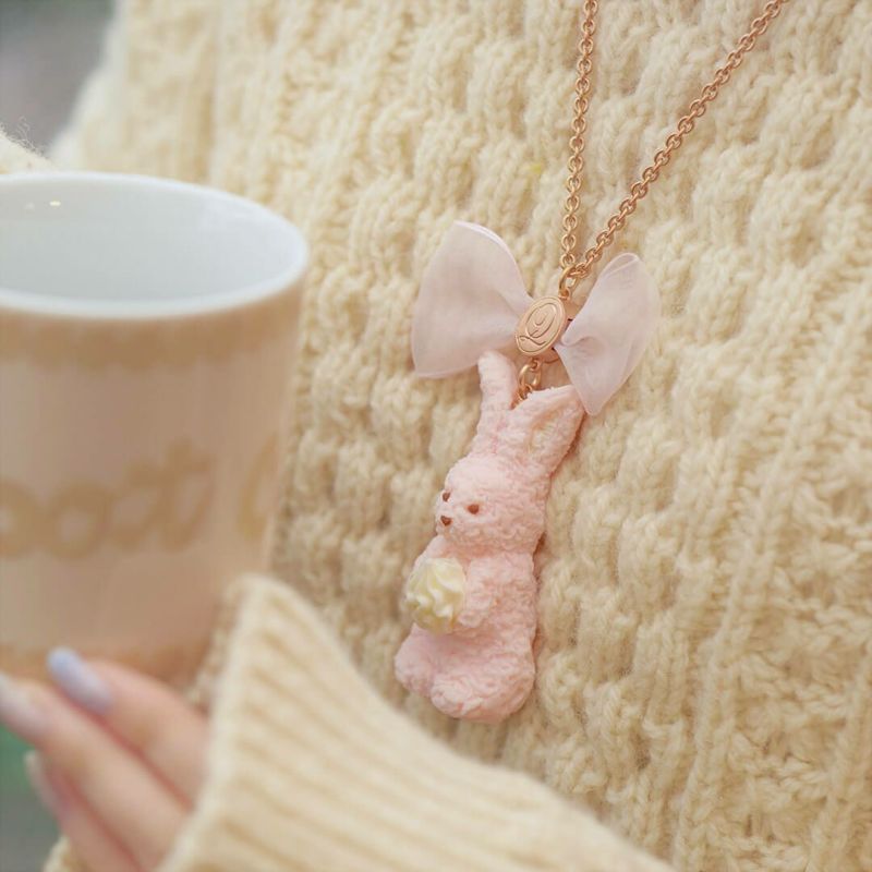 Milk Tea Rabbit Cookie Necklace