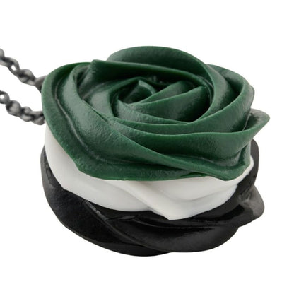 Poison Rose Macaron Necklace -  Green