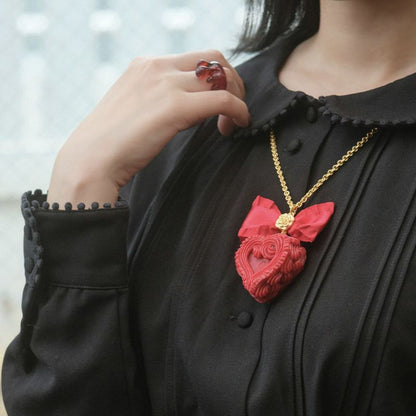 Blackout Cake Necklace - Red