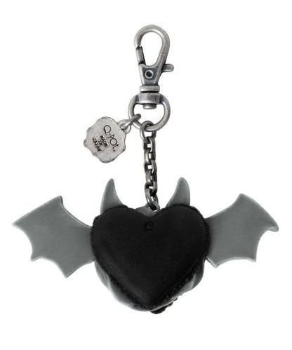 Devil Heart Black Sesame Macaron Bag Charm - Black