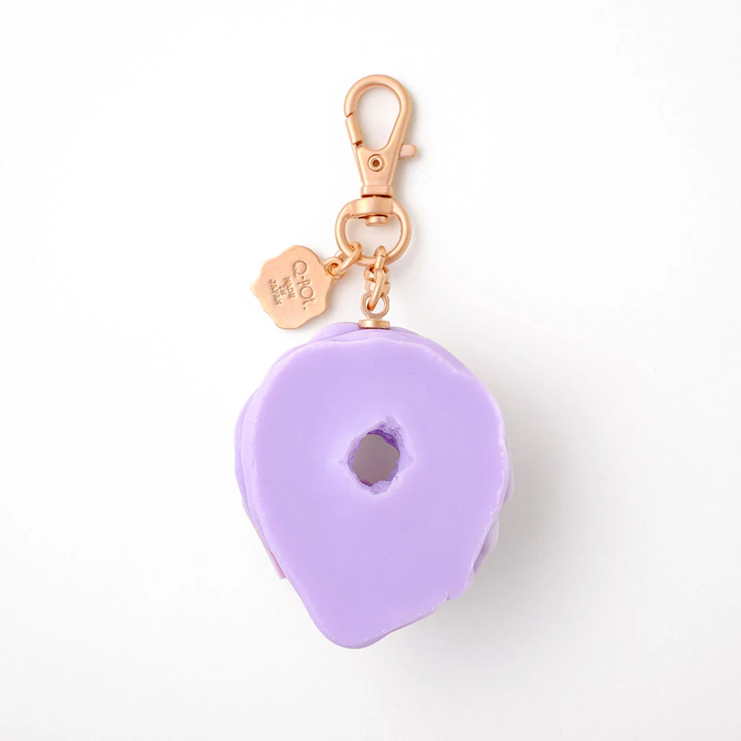 Strawberry Melty Monster Doughnut Bag Charm - Purple