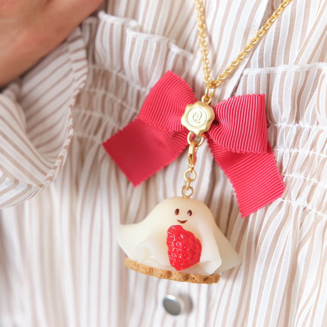 Strawberry Ghost Cake Charm