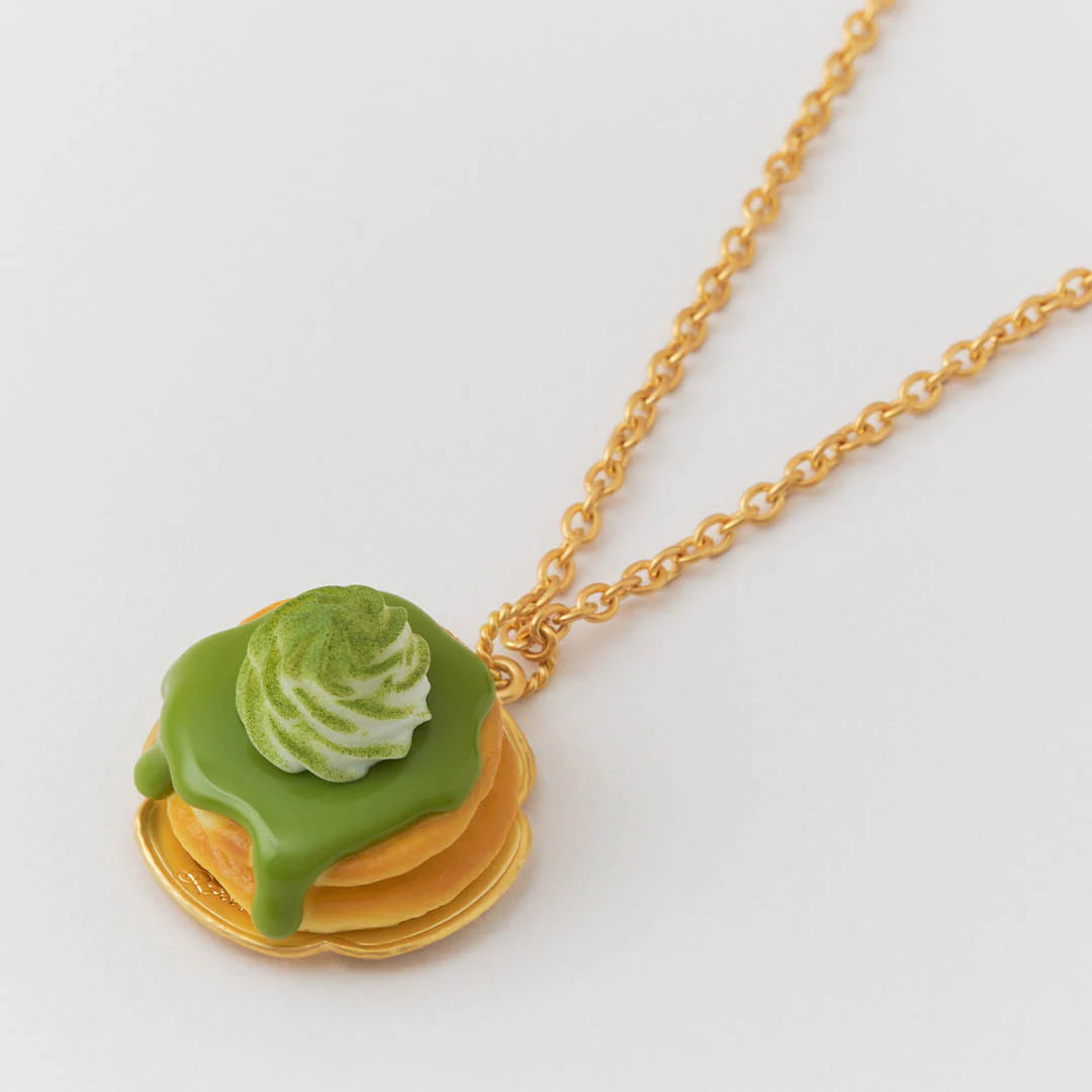 Matcha Cream Pancake Necklace