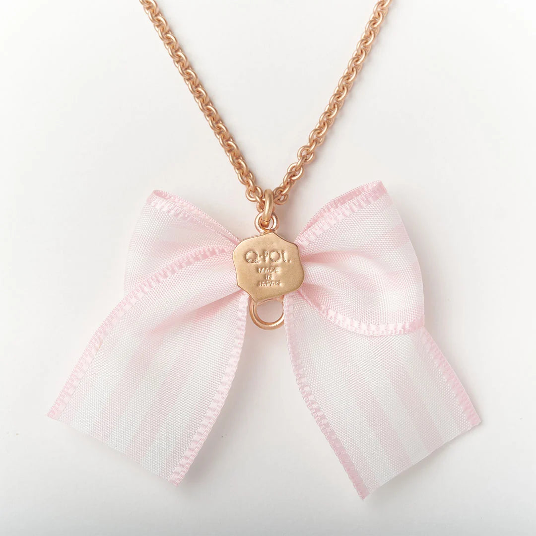 Stripe Ribbon Chain Necklace (60cm)