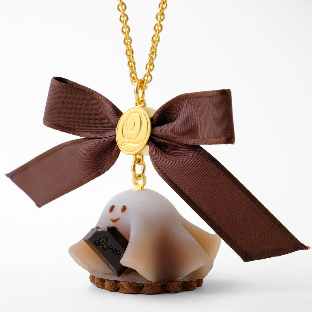 Chocolate Ghost Cake Necklace