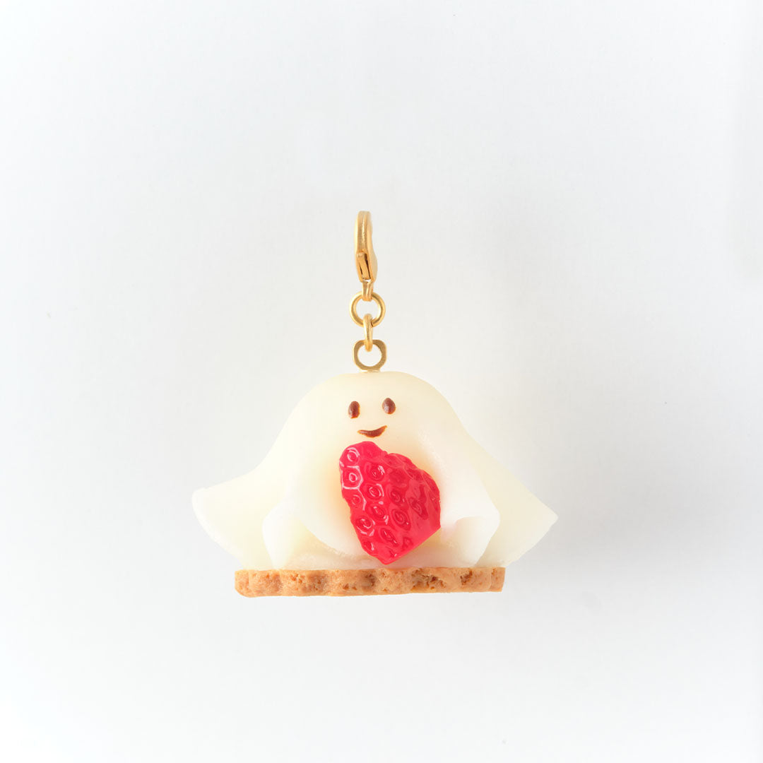 Strawberry Ghost Cake Charm