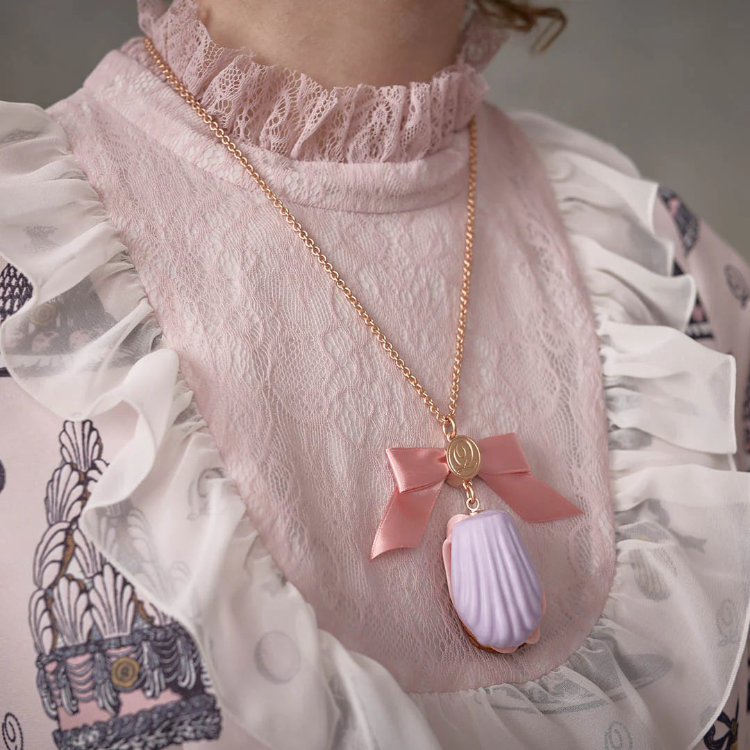 Blueberry Chocolate Madeleine Necklace