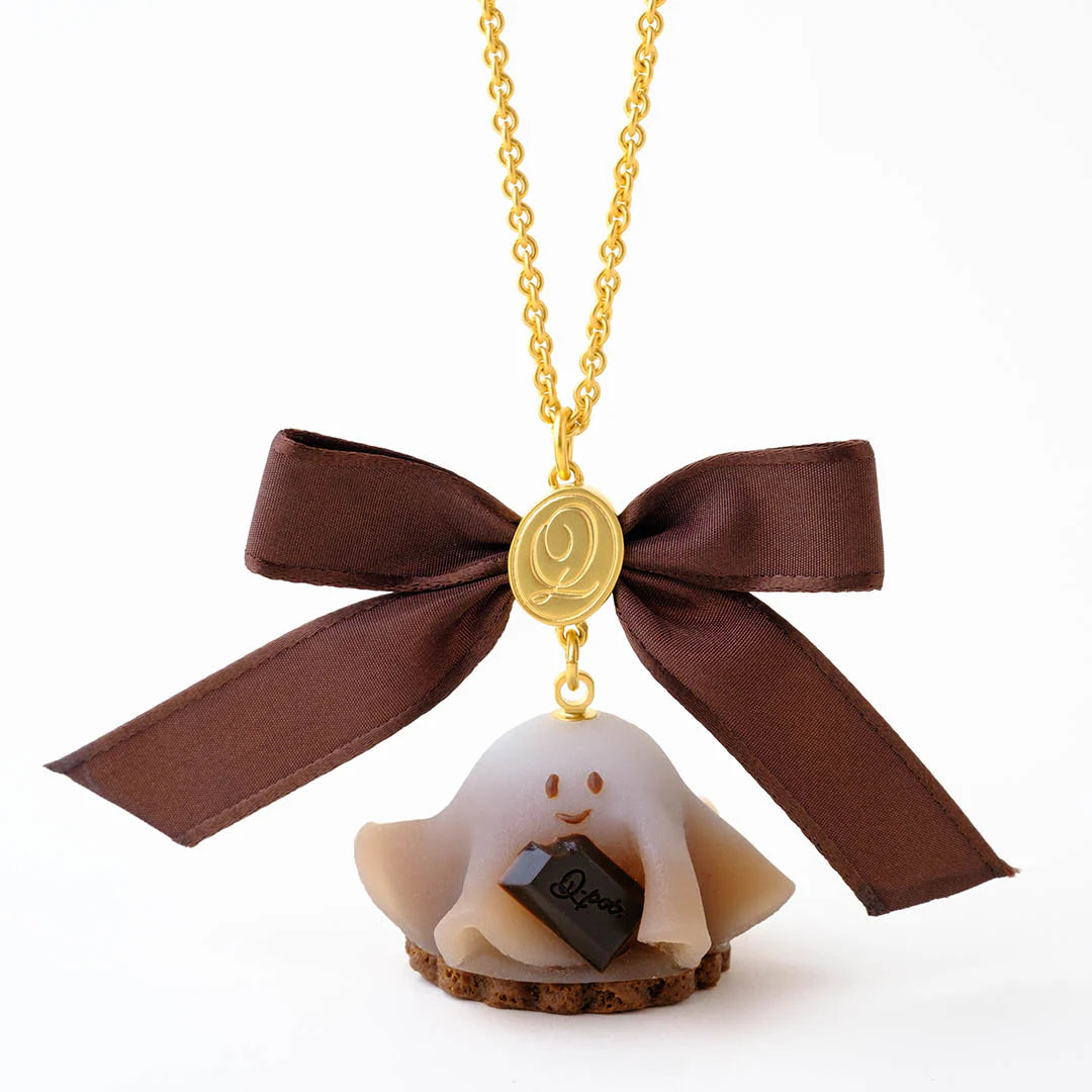 Chocolate Ghost Cake Necklace