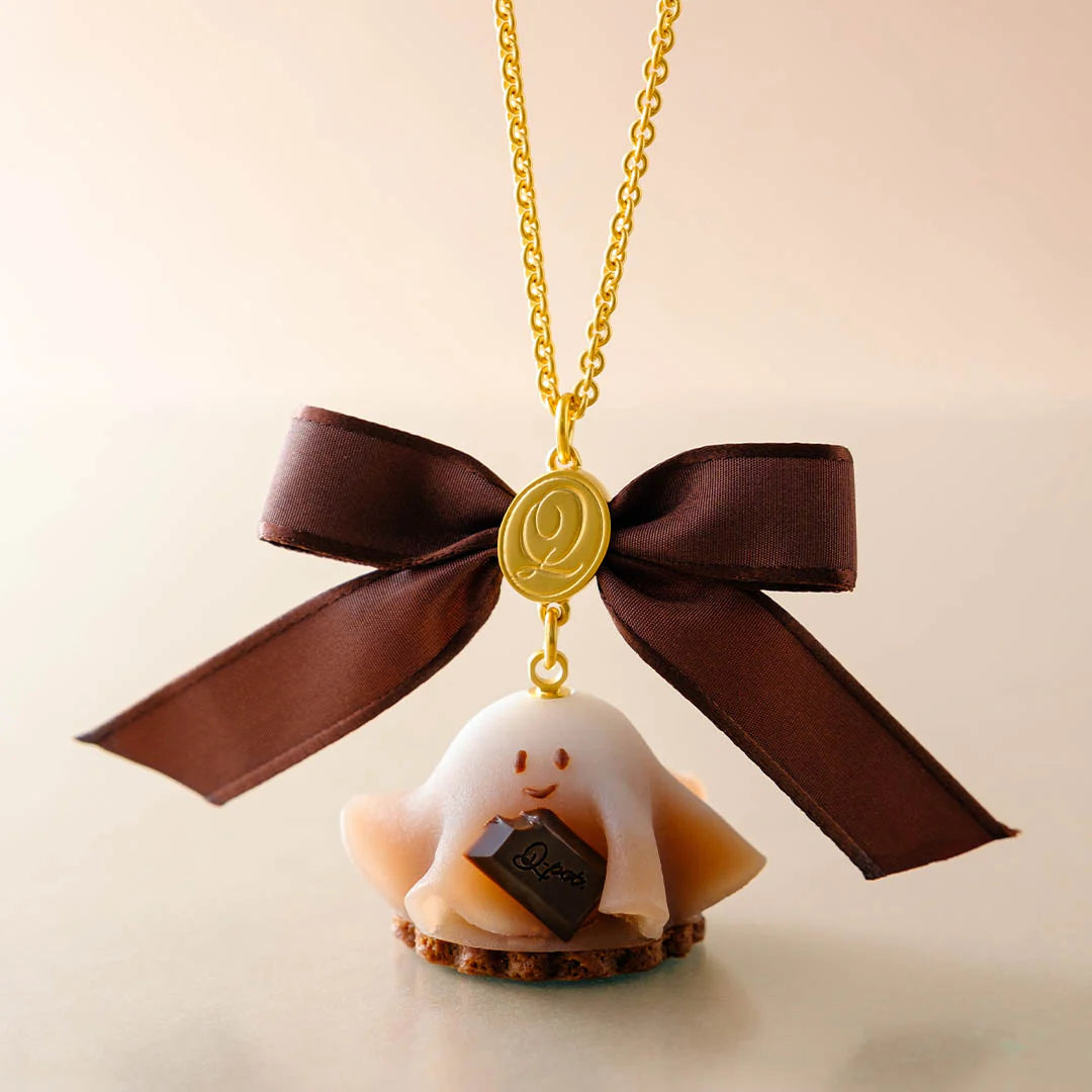 Chocolate Ghost Cake Necklace