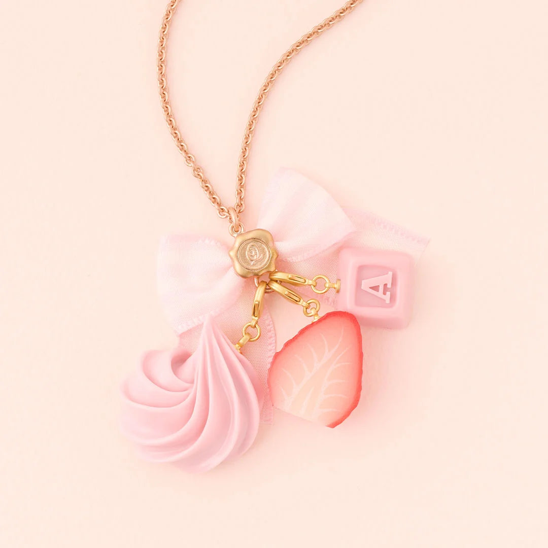 Stripe Ribbon Chain Necklace (60cm)