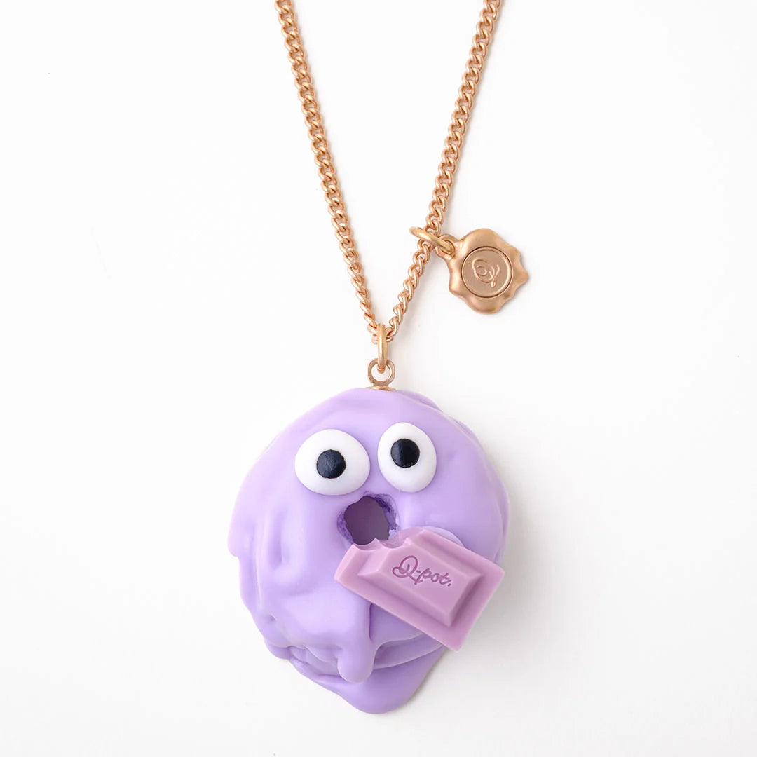 Melty Monster Doughnut Necklace - Lavender