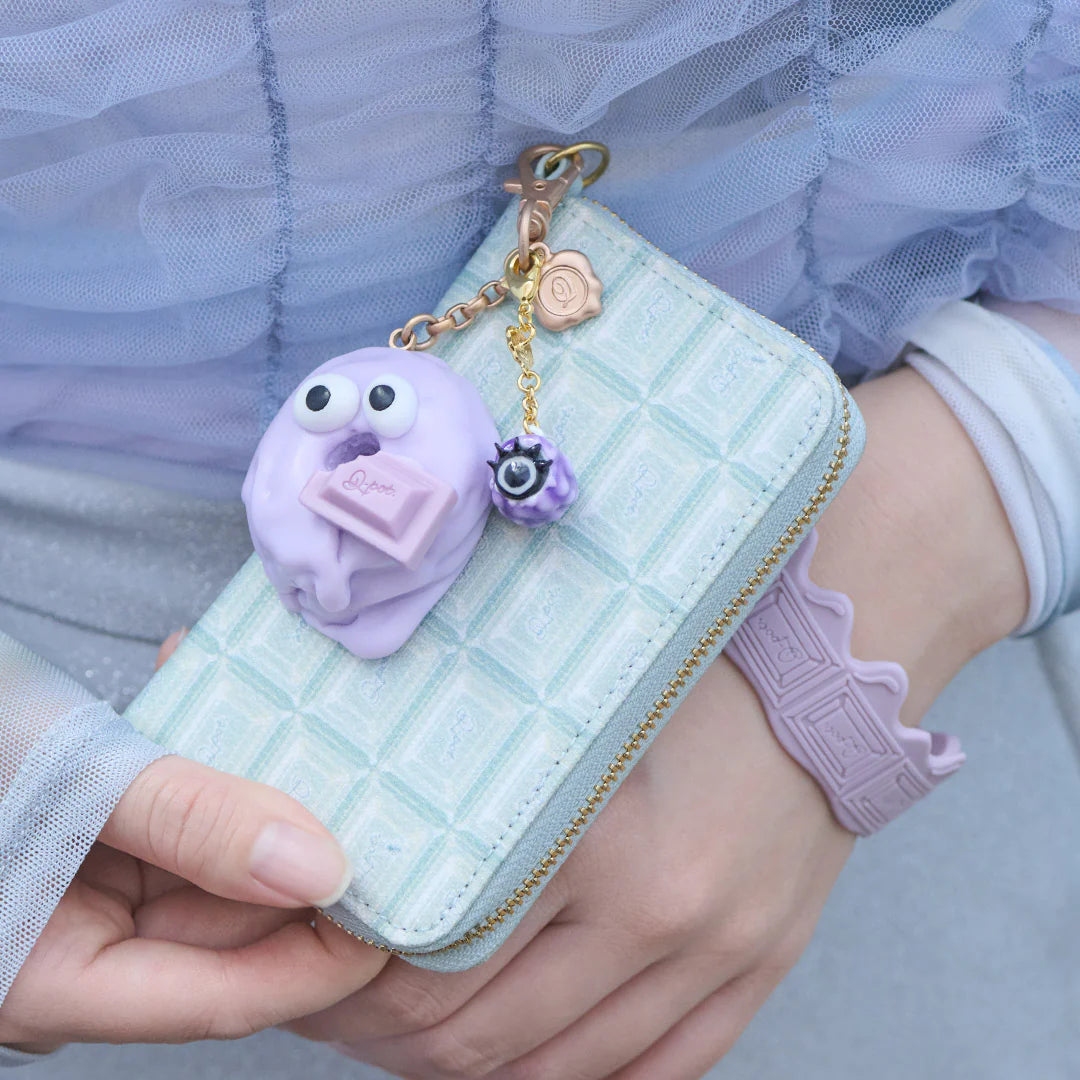 Strawberry Melty Monster Doughnut Bag Charm - Purple
