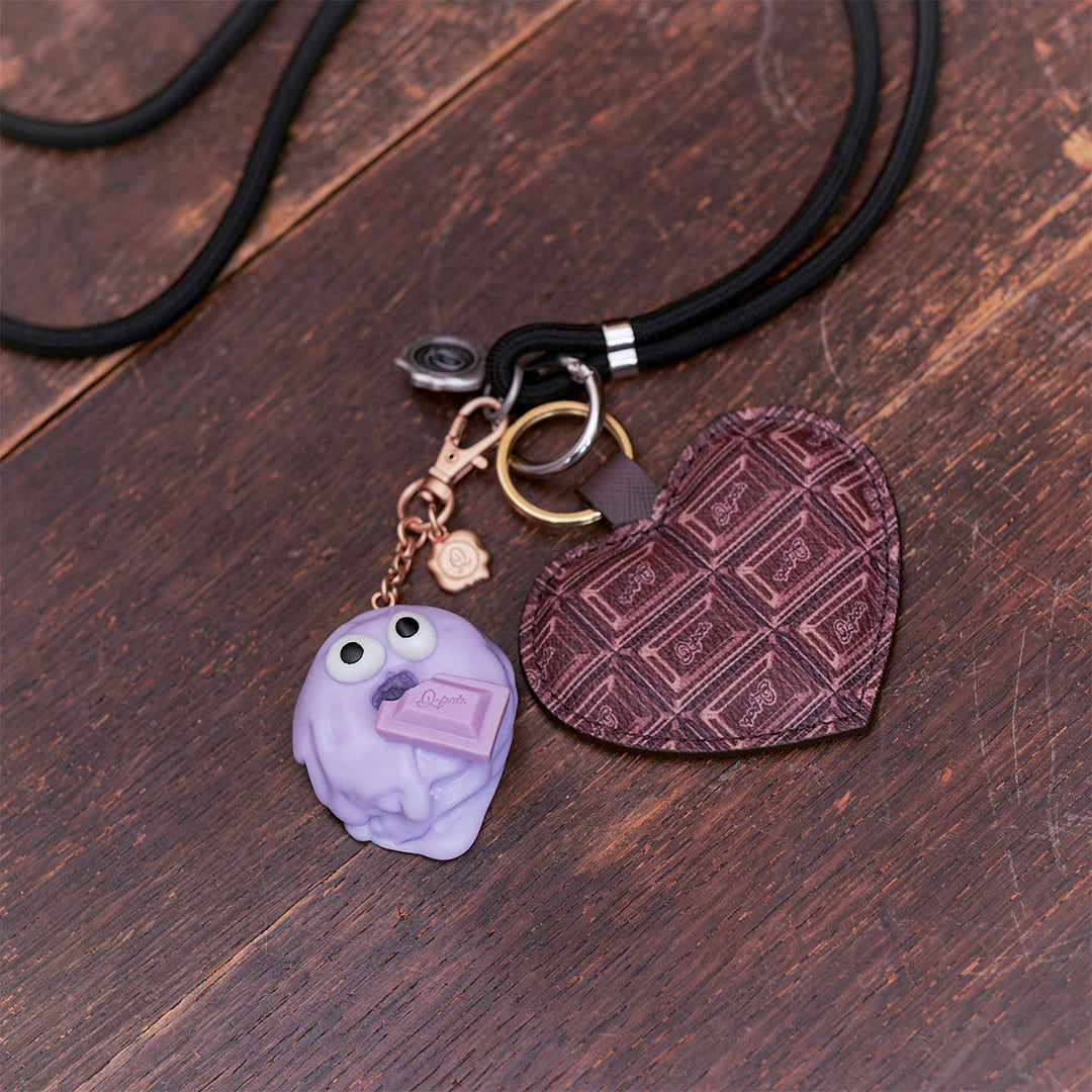 Strawberry Melty Monster Doughnut Bag Charm - Purple