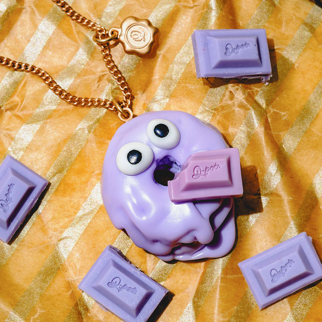Melty Monster Doughnut Necklace - Lavender