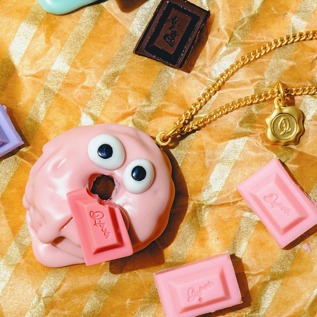 Melty Monster Doughnut Necklace - Pink