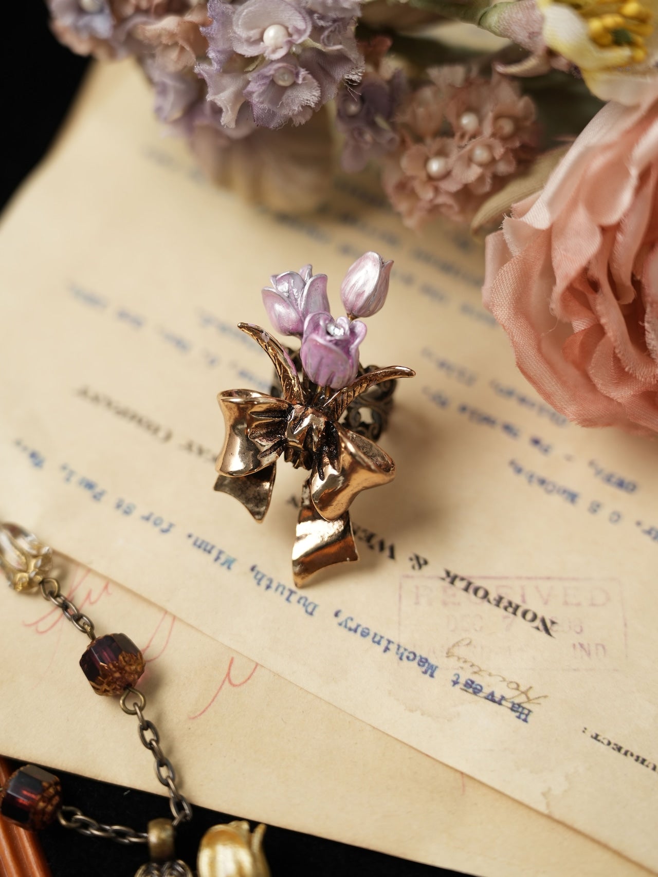 Flower Garden Tulip Bouquet Ring