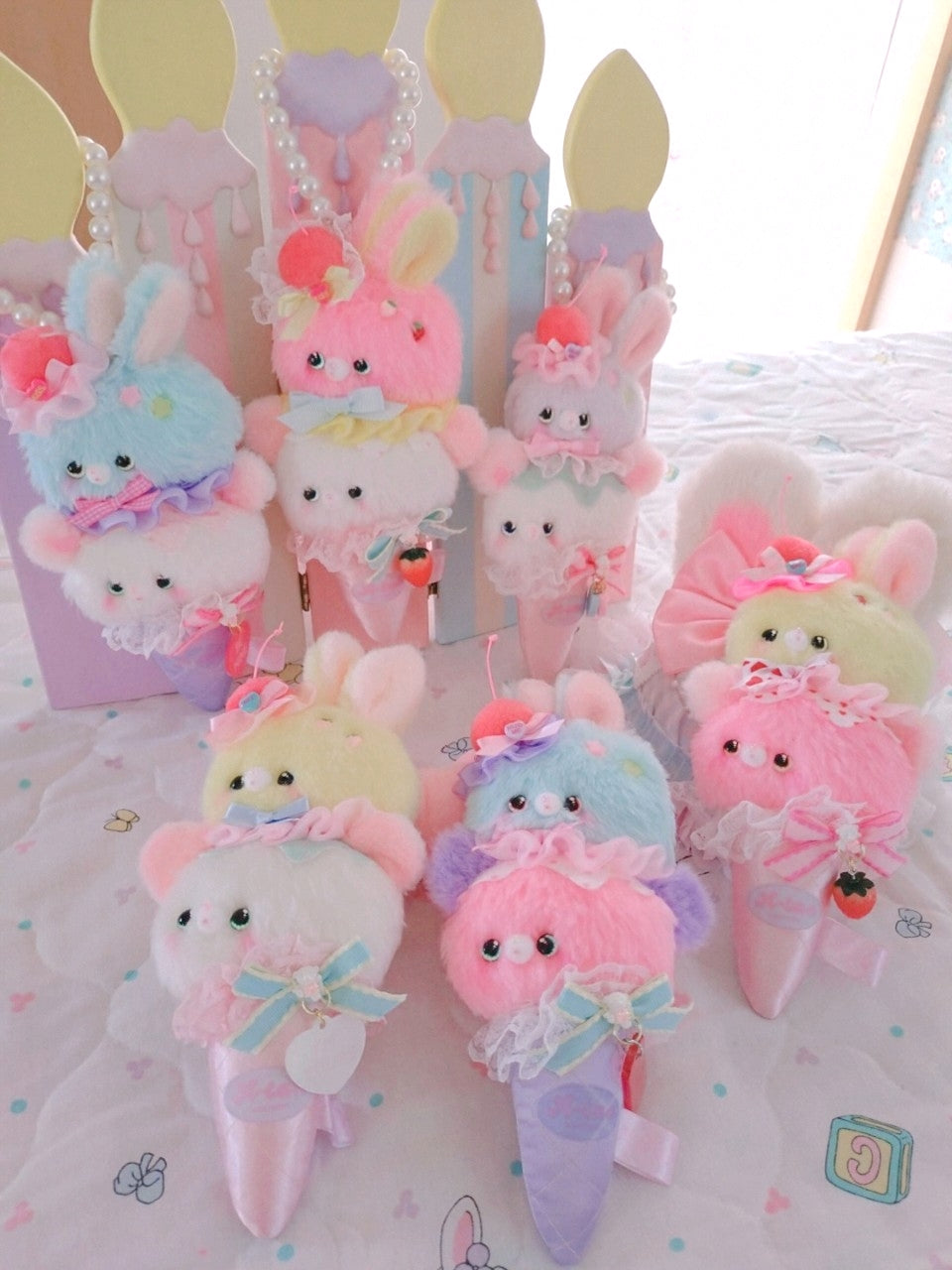 Ice Cream Brooch with Charm