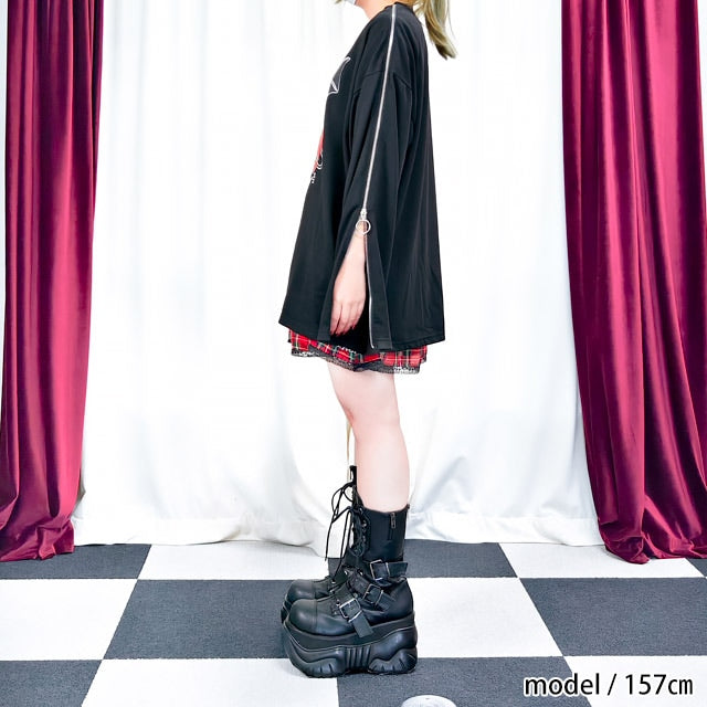 Wicked Apple Zip Sleeve Long Tee