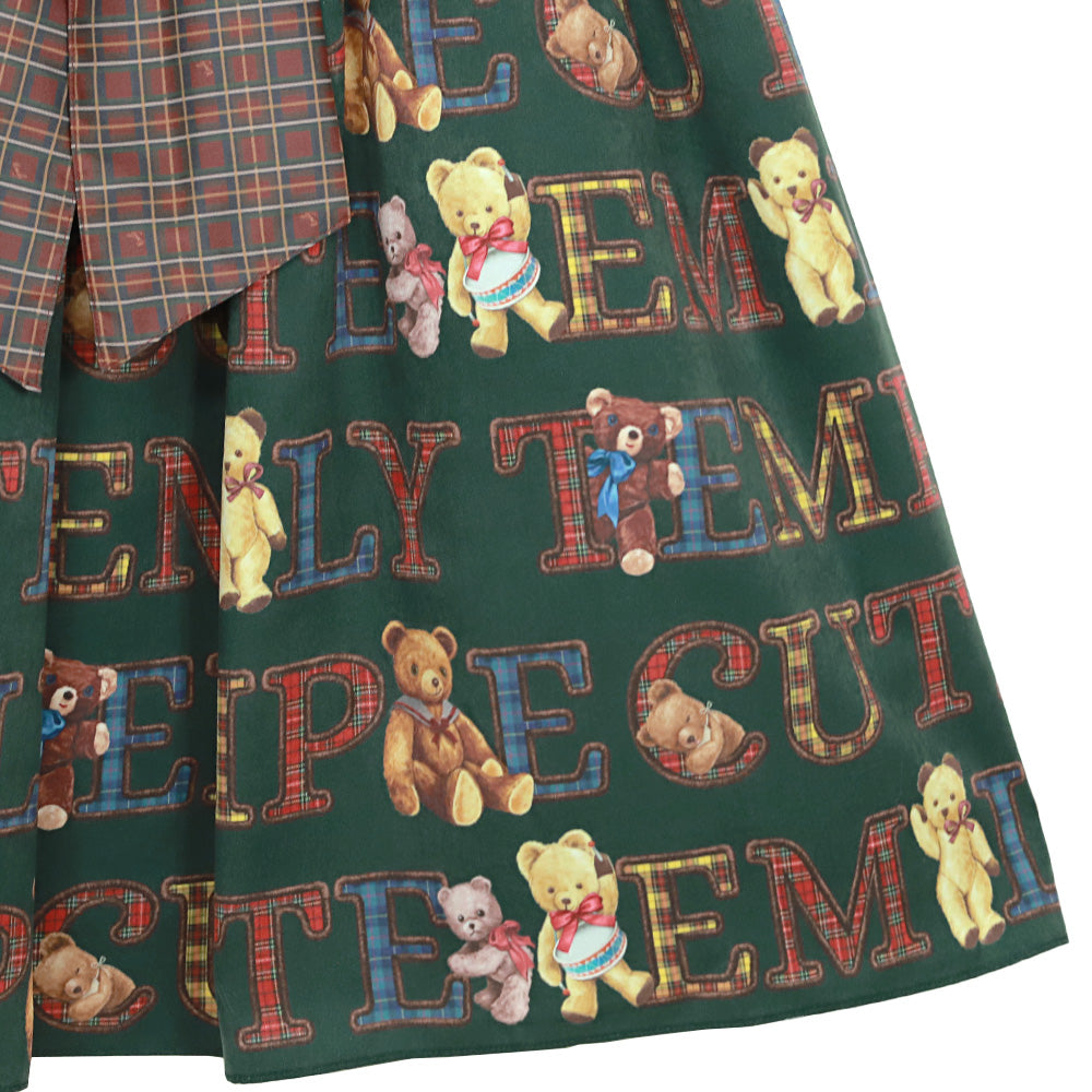 Alphabet Bears Sleeves Dress