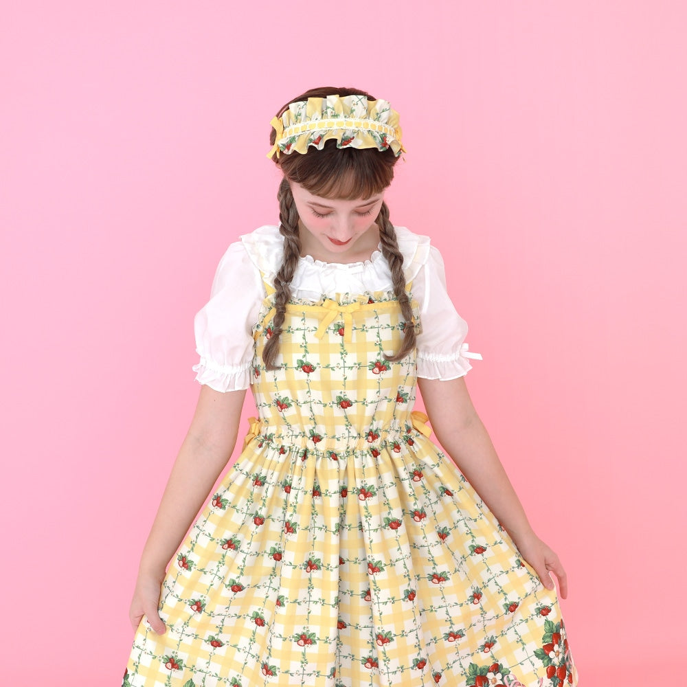 Strawberry Check Camisole Jumperskirt