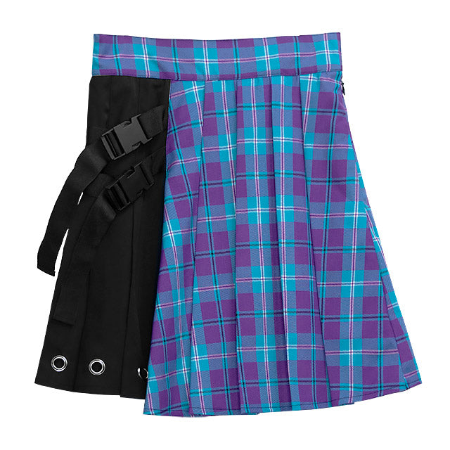 Listen Flavor Asymmetrical Pleated Skirt