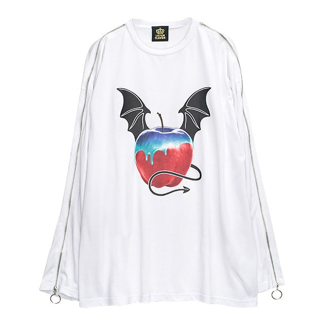 Wicked Apple Zip Sleeve Long Tee