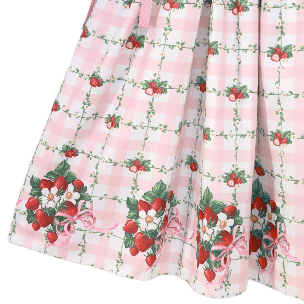 Strawberry Check Camisole Jumperskirt