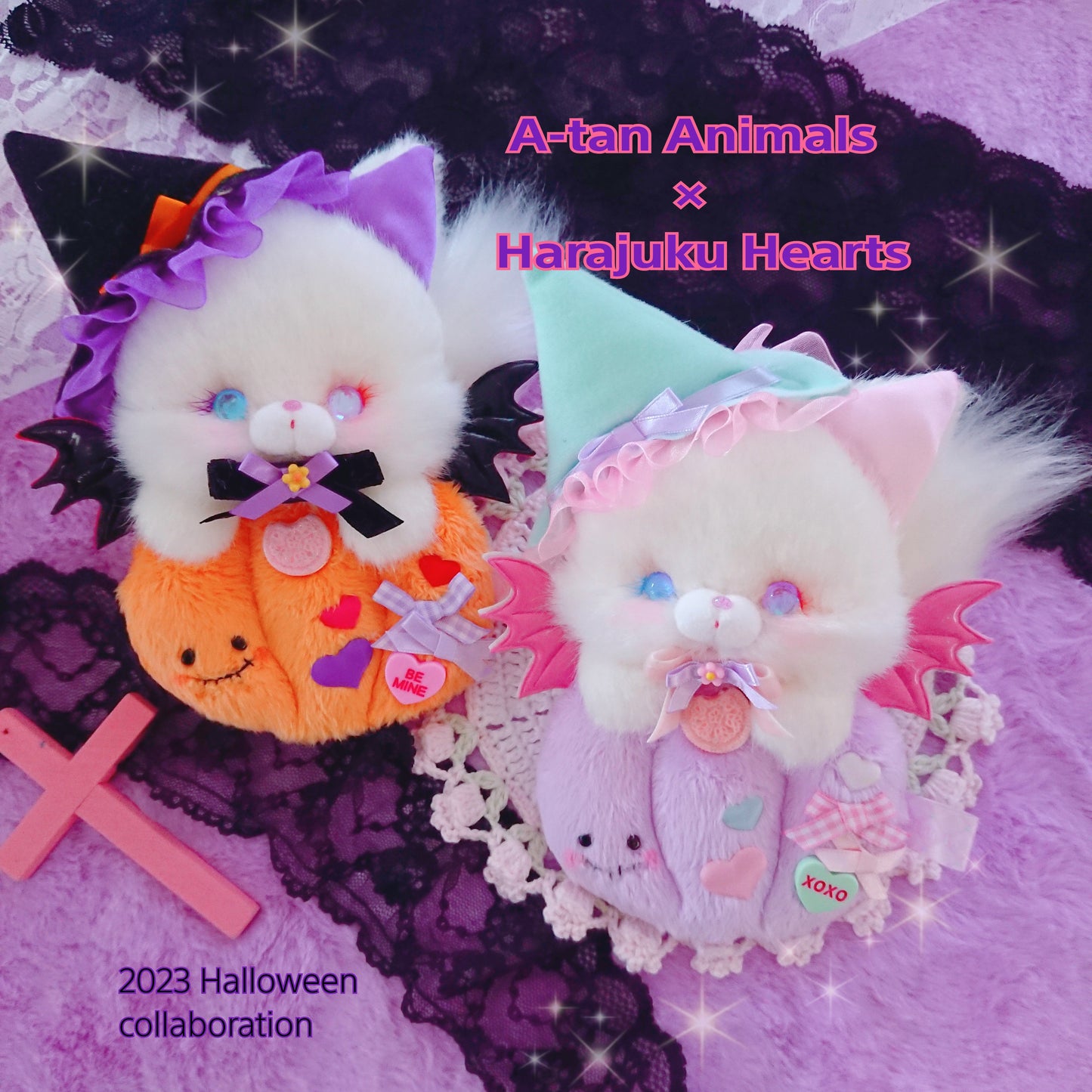 Halloween Magic Cat Brooch - Orange (Harajuku Hearts Exclusive)