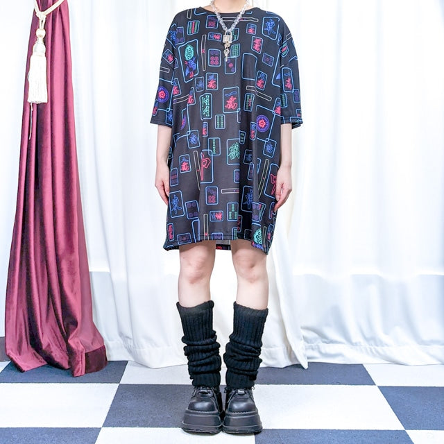 Mahjong Full Graphic Big T-shirt