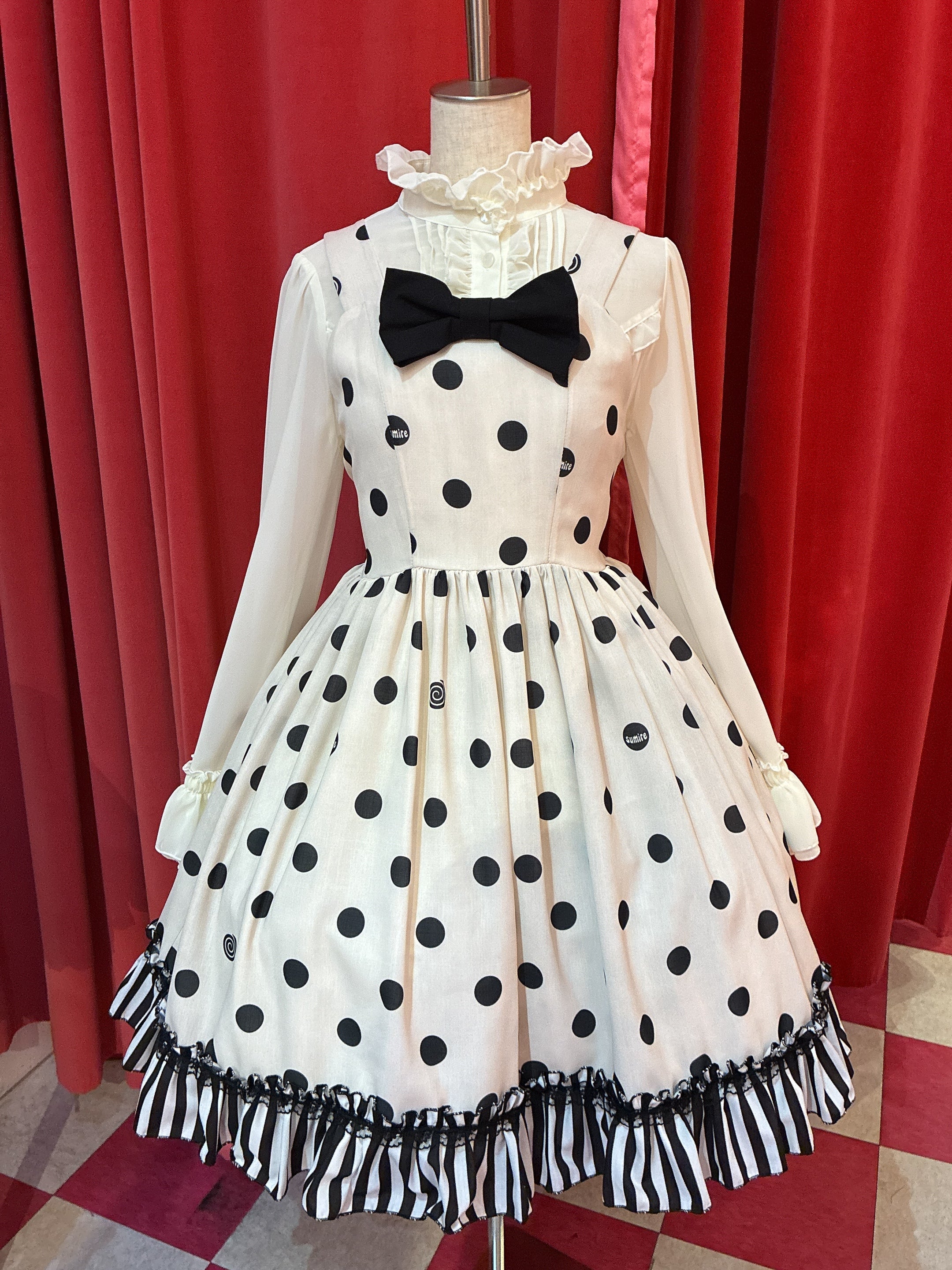 Gurotesque Melancholia Polka Dot Jumperskirt