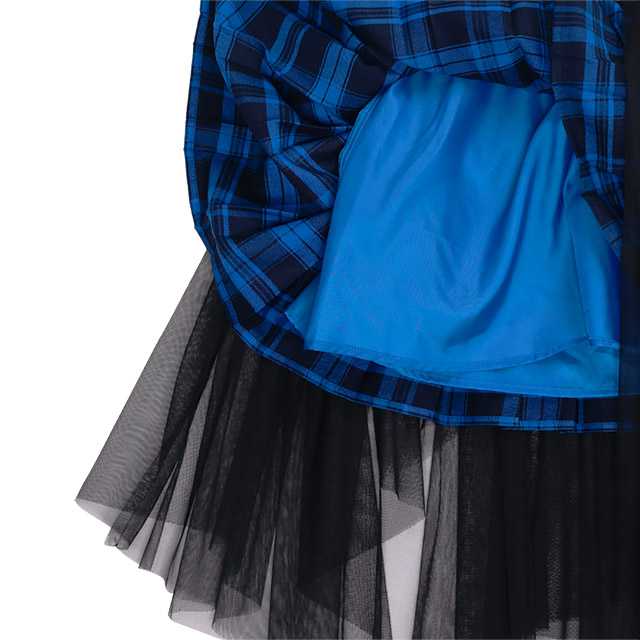 Hemline Tulle Layered Skirt with Heart Belt