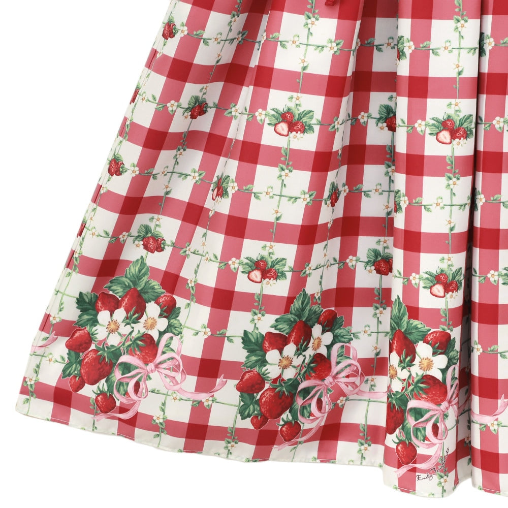 Strawberry Check Camisole Jumperskirt