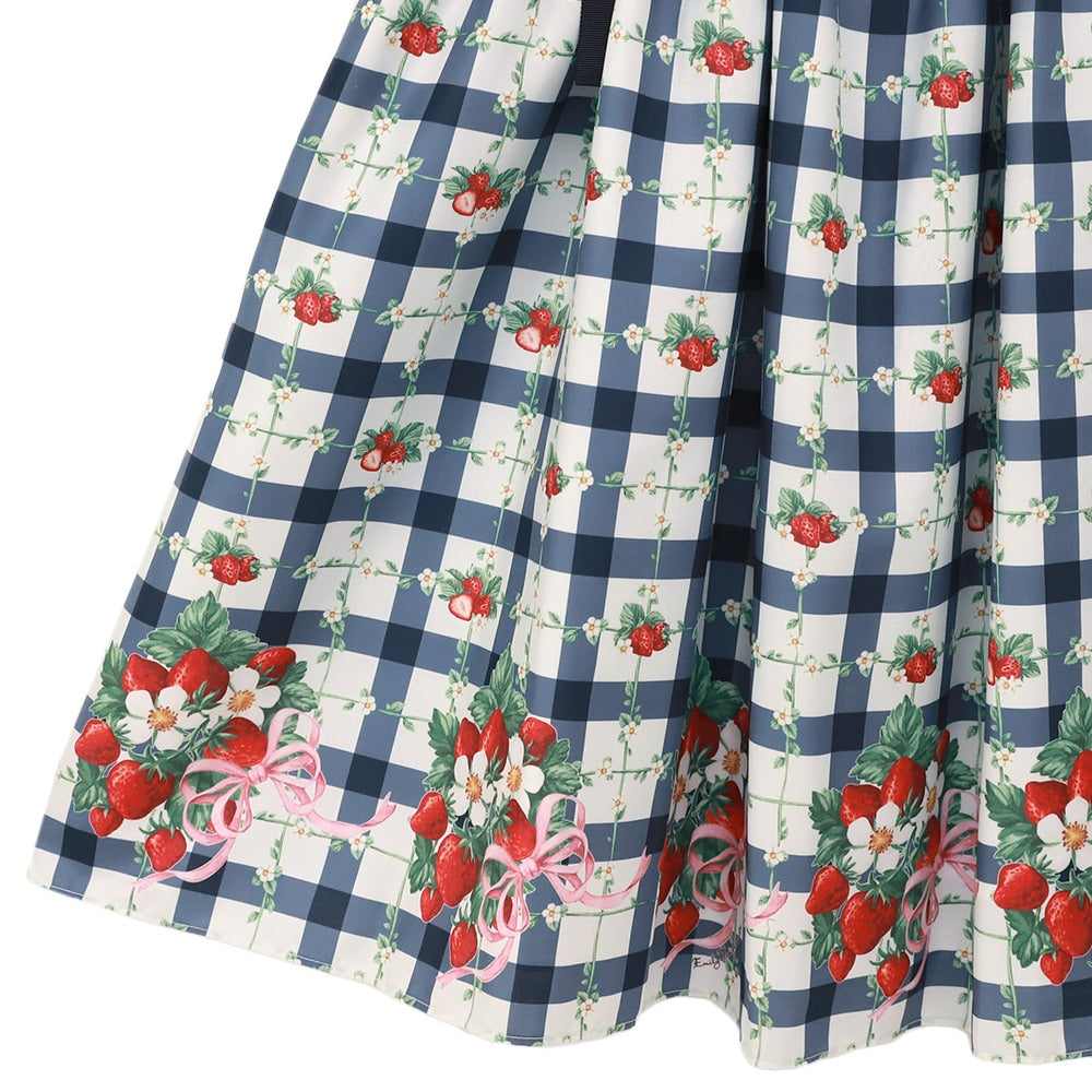 Strawberry Check Camisole Jumperskirt