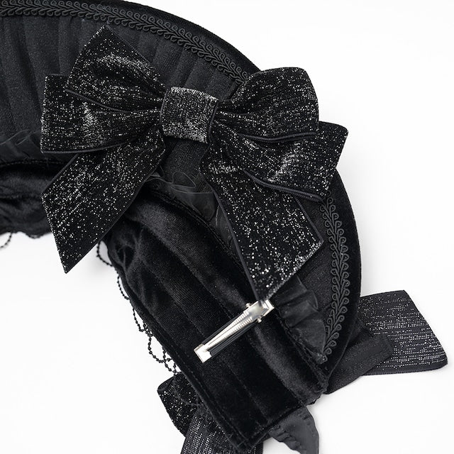 Moon Phases Velvet Embroidery Bonnet