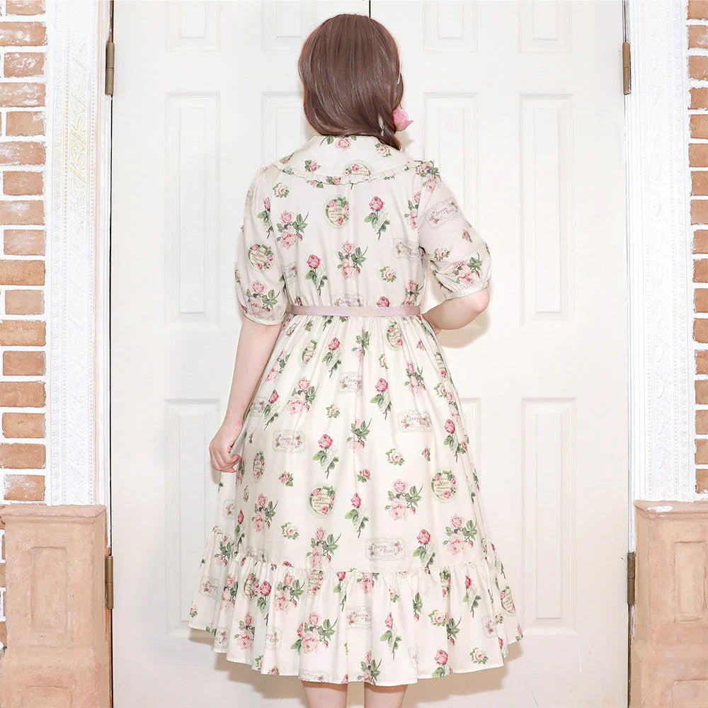 Precious Rose Flat Collar Dress
