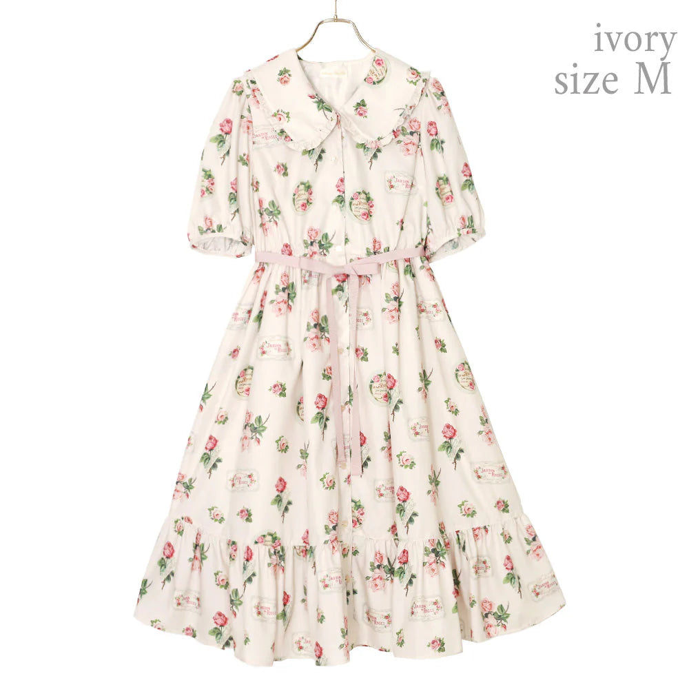 Precious Rose Flat Collar Dress