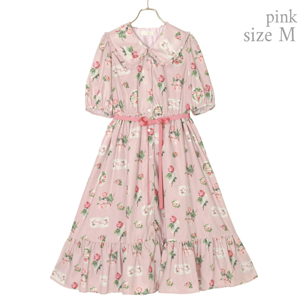 Precious Rose Flat Collar Dress