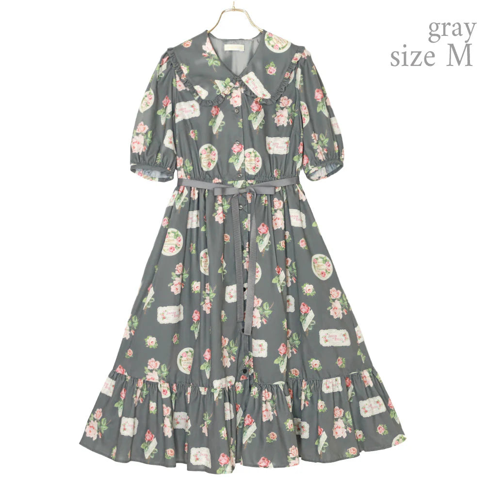 Precious Rose Flat Collar Dress