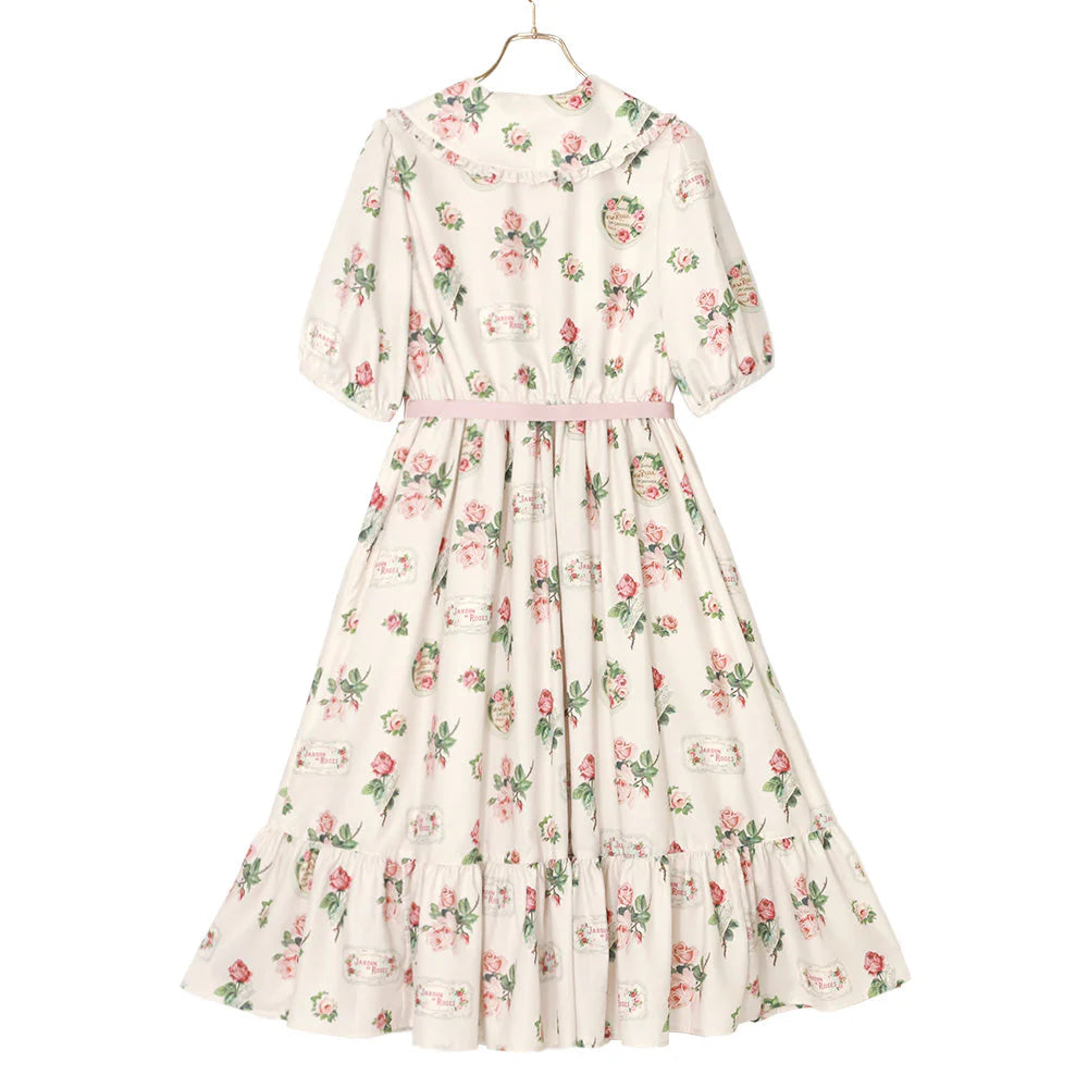 Precious Rose Flat Collar Dress