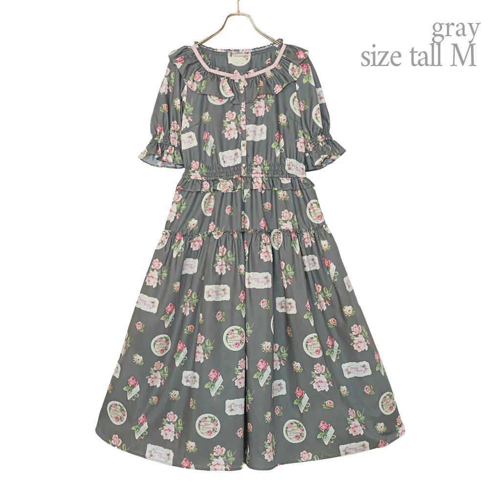 Precious Rose Frill Collar Dress