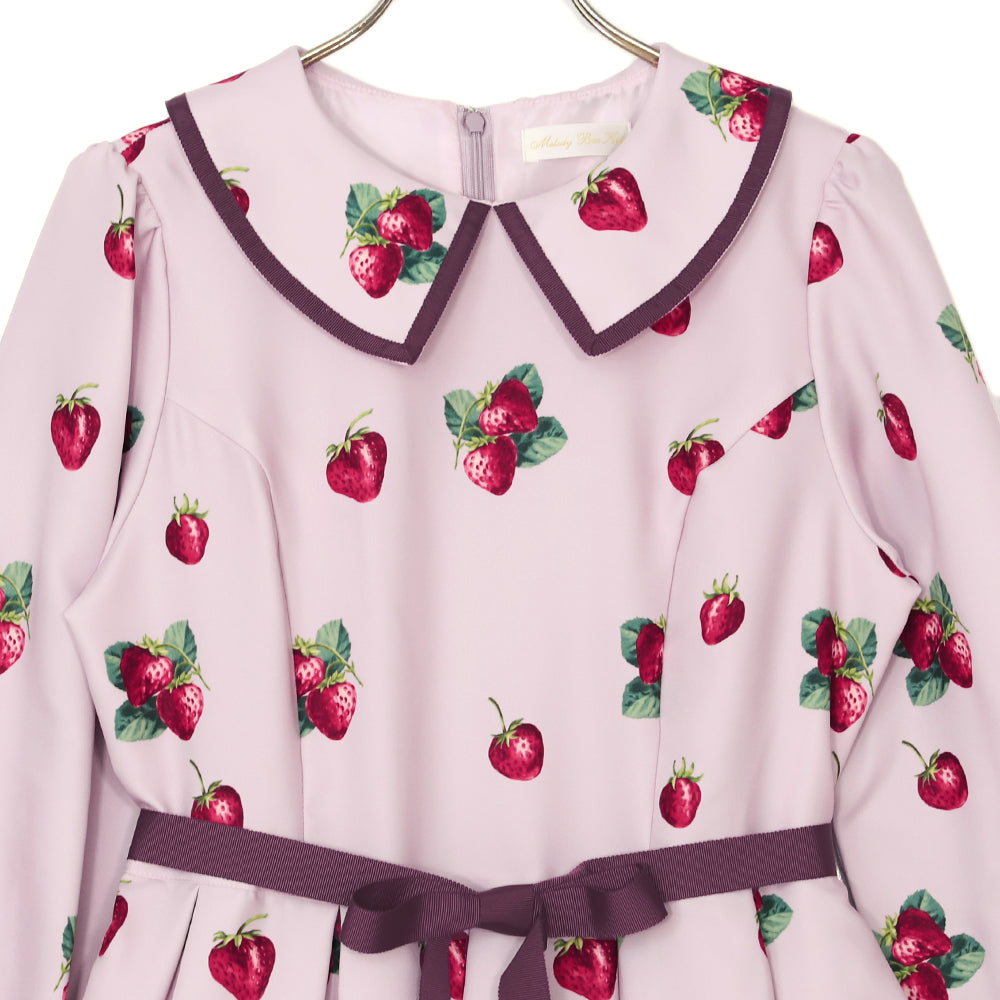 Royal Berry Flat Collar Dress