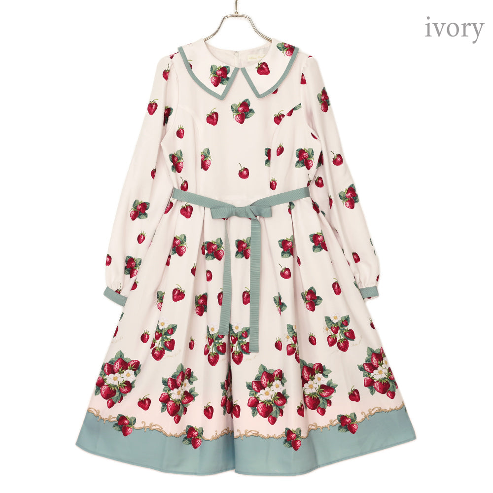 Royal Berry Flat Collar Dress