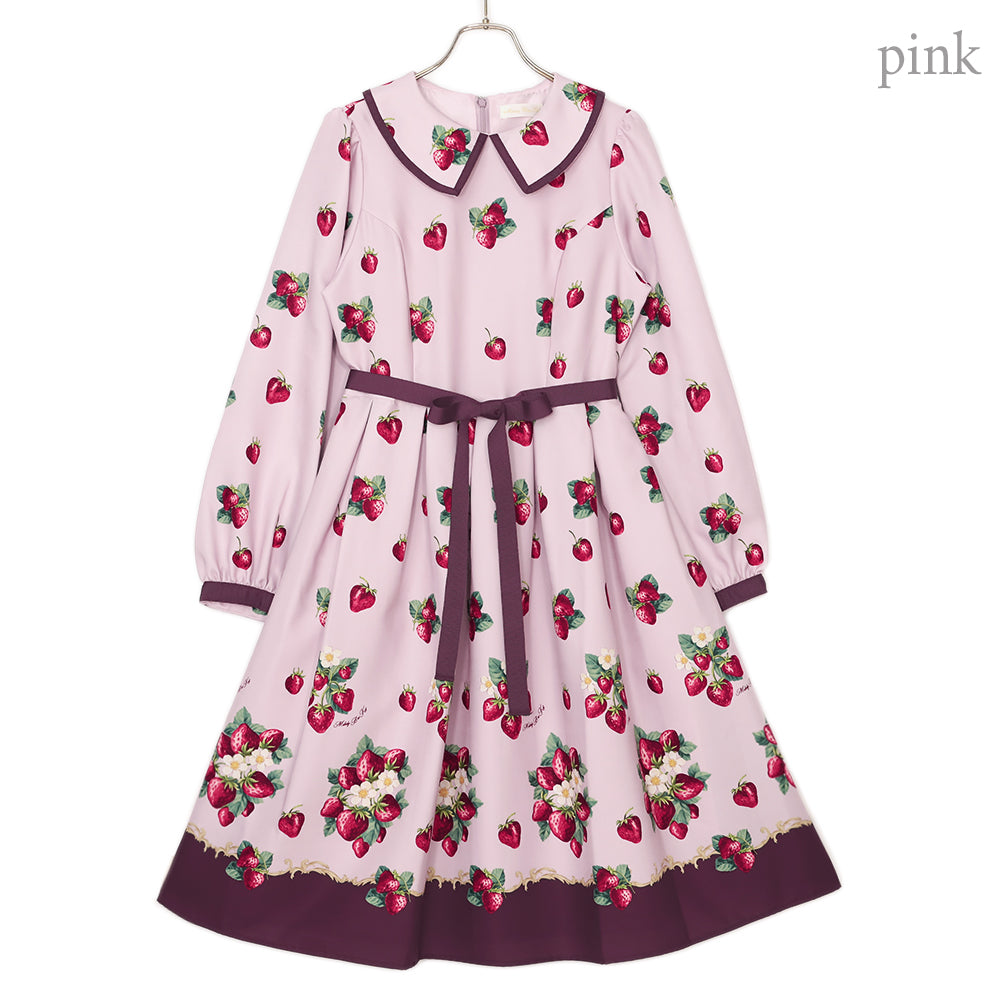 Royal Berry Flat Collar Dress