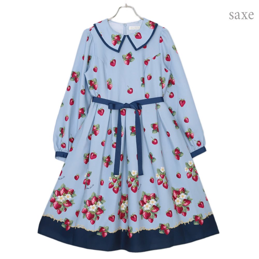 Royal Berry Flat Collar Dress