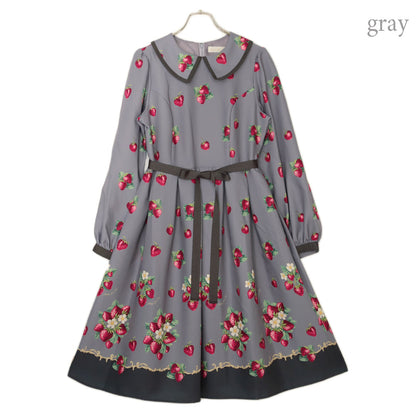 Royal Berry Flat Collar Dress