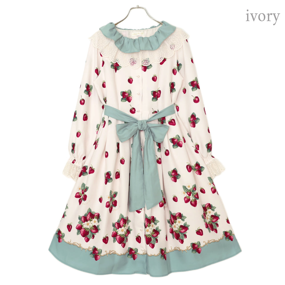 Royal Berry Front Button Dress