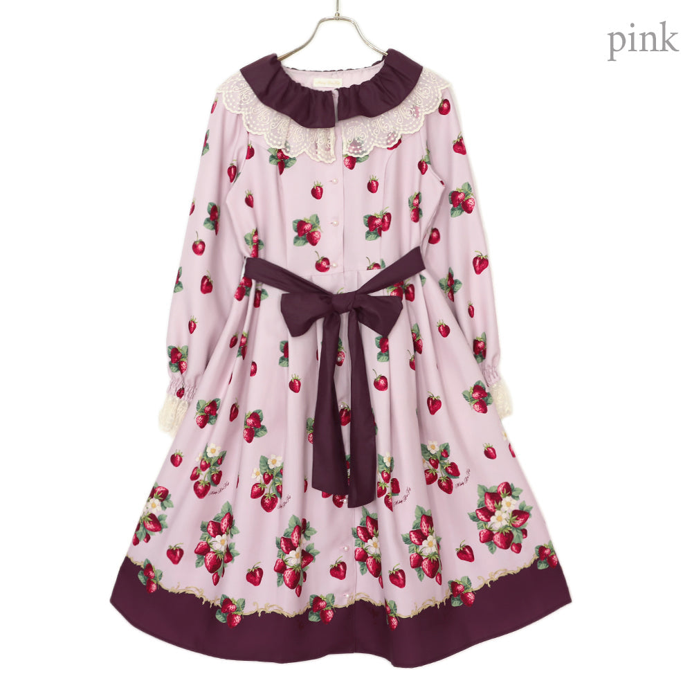 Royal Berry Front Button Dress